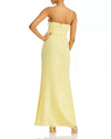 Aqua Yellow Sequin Knit Evening Gown