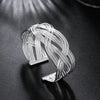 925 Sterling Silver Plated Woven Mesh Bracelet