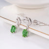 Green Simulation Tourmaline Drop Earrings