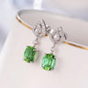 Green Simulation Tourmaline Drop Earrings