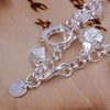 925 Sterling Silver Plated Charm Bracelet