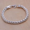 925 Sterling Silver Plated Woven Chain Bracelet