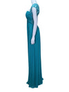 La Femme Embellished Knot Front Evening Gown