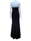 Aqua Strapless Embellished Evening Gown