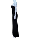 Aqua Strapless Embellished Evening Gown