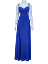 La Femme Royal Blue Embellished Evening Gown