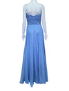 La Femme Baby Blue Strapless Embellished Evening Gown