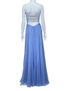 La Femme Pearl Embellished Evening Gown