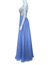 La Femme Pearl Embellished Evening Gown