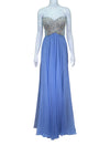 La Femme Pearl Embellished Evening Gown