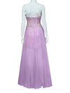 GiGi Tulle Lavender Strapless Evening Gown