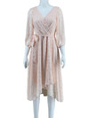 DKNY Blush Printed Wrap Dress