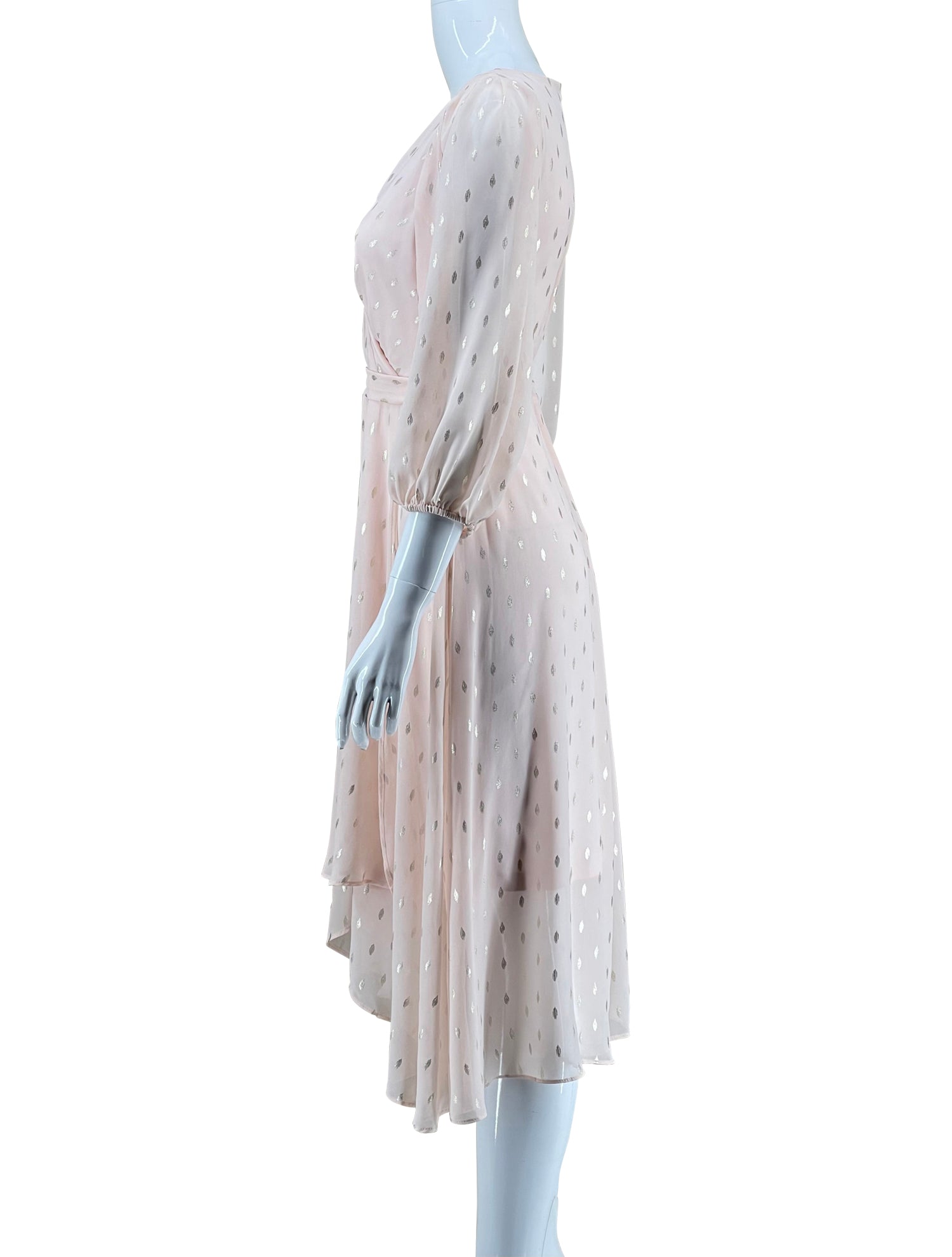DKNY Blush Printed Wrap Dress