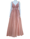 Cinderella Divine Pink Tulle Embellished Evening Gown