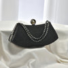 Black Embellished Diamante Evening Clutch