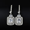 Cubic Zirconia Square Antique Drop Earrings