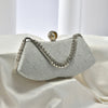 Silver Embellished Diamante Evening Clutch