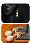 Natural Shell Lotus Drop Earrings