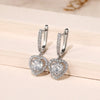 Cubic Zirconia Heart Earrings