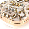 Diamante Beaded Champagne Evening Clutch