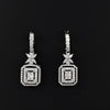 Square Cubic Zirconia Drop Earring