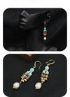 Freshwater Pearl &amp; Turquoise Drop Earrings