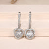 Cubic Zirconia Heart Earrings