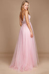 Dylan &amp; Davids Embellished Pink Tulle Evening Gown