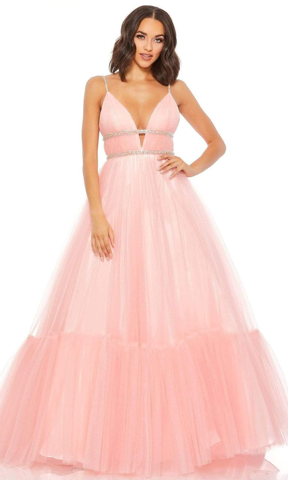 Mac Duggal Tulle Princess Evening Gown