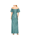 Aidan Mattox Green Column Evening Gown