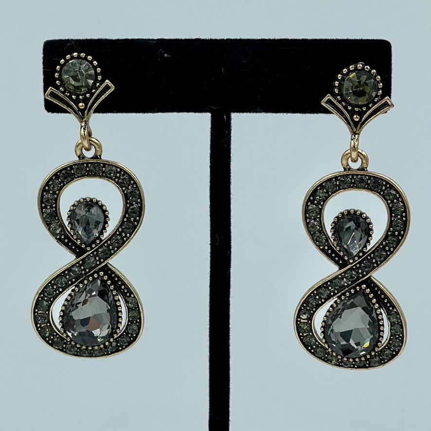 Crystal Eternal Loop Earrings