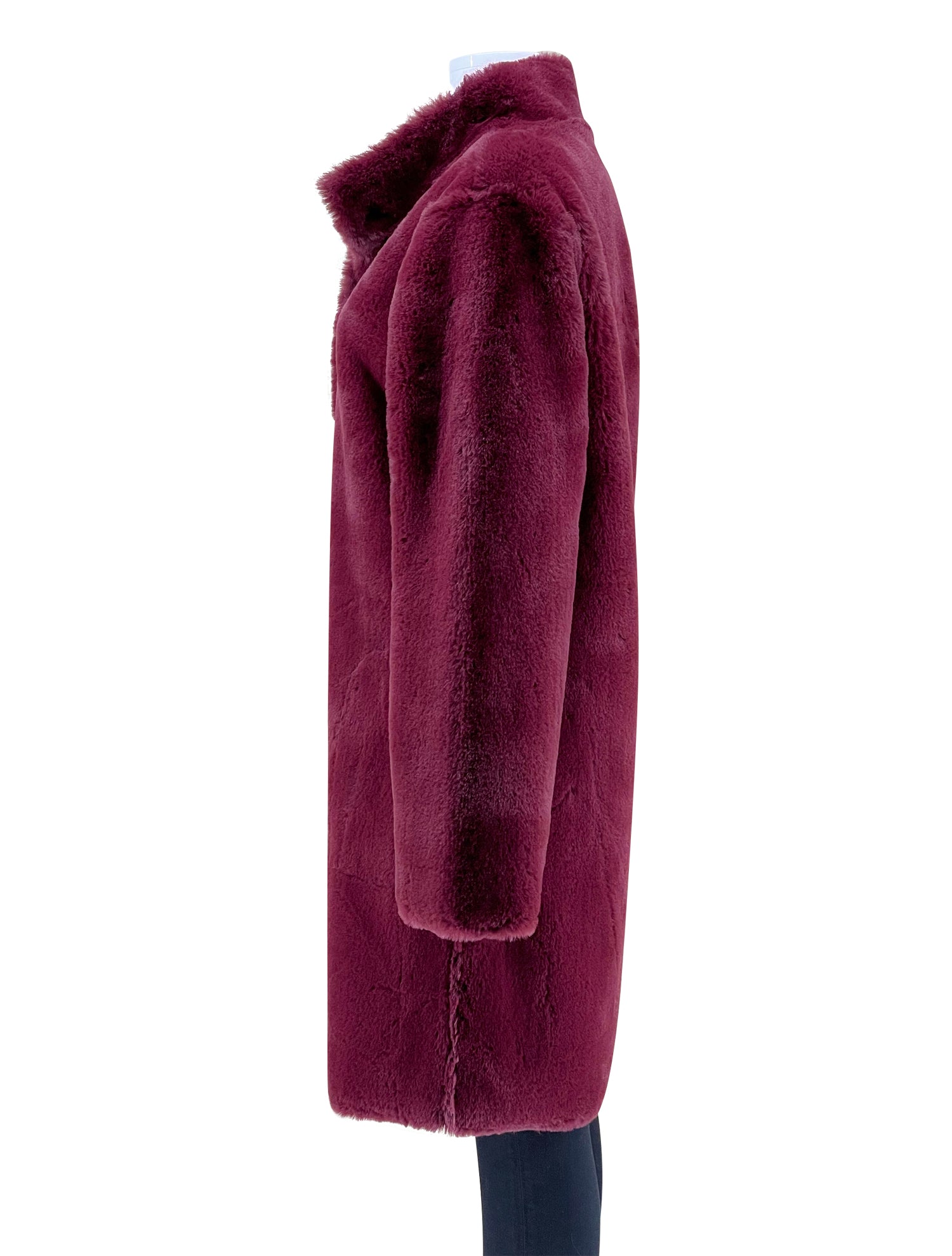 Velvet Faux Fur Dress Coat