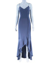 Adrianna Papell Silver High-Low Slip Gown