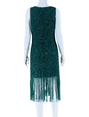 Adrianna Papell Emerald Sequin Cocktail Dress