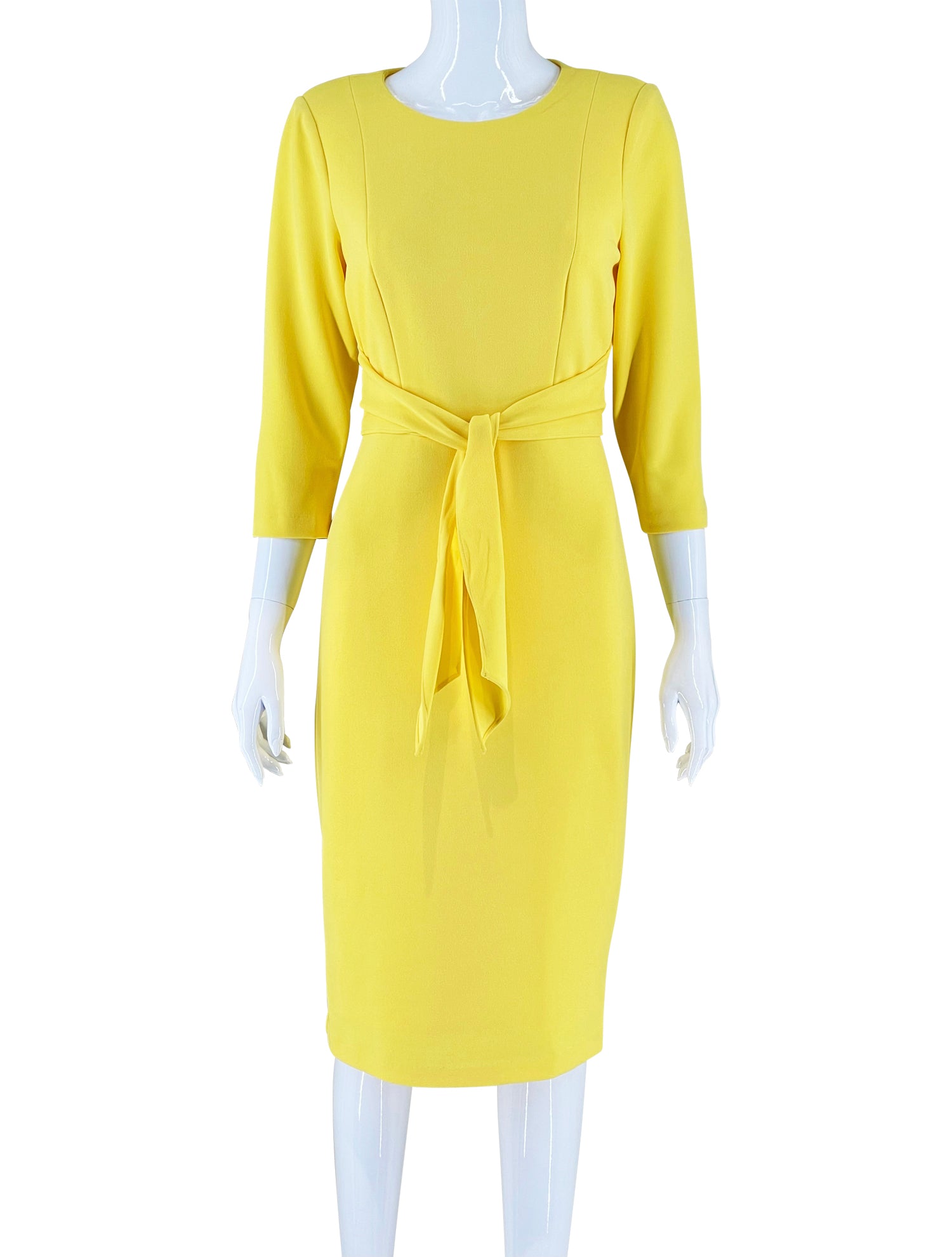 Adrianna Papell Yellow Tie Dress