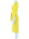 Adrianna Papell Yellow Tie Dress