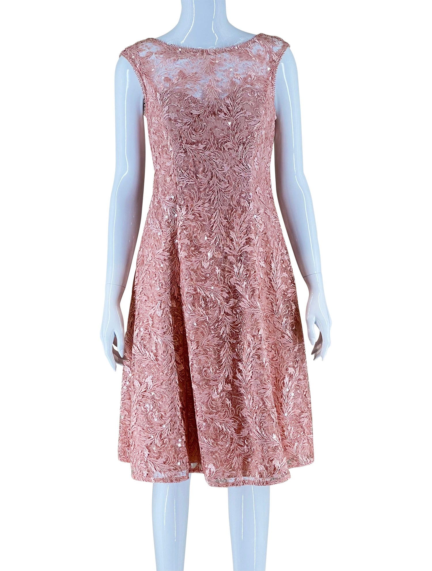 Adrianna Papell Lace Embellished Cocktail Dress