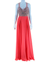 Cinderella Divine Beaded Coral Evening Gown