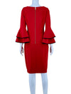 Calvin Klein Red Bell Sleeve Dress