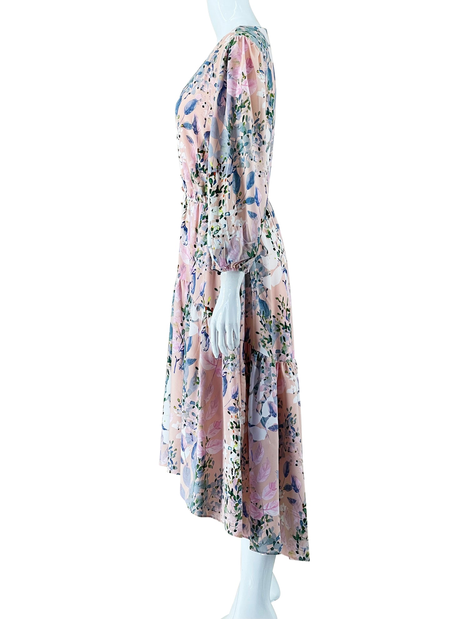 Adrianna Papell Floral High-Low Maxi Dress
