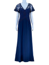 Tadashi Shoji Lace Embroidered Evening Gown