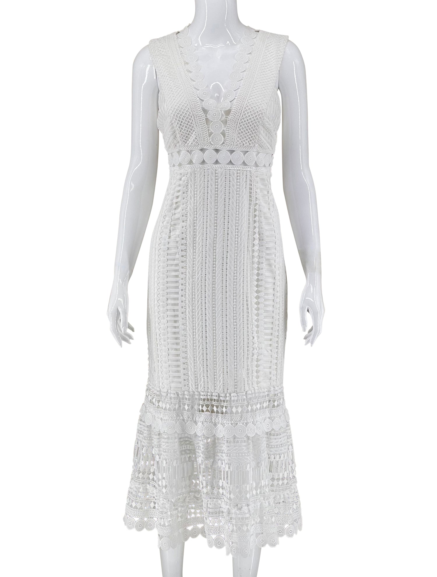 Bardot White Lace  Dress