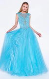 Cinderella Divine Turquoise Tulle Princess Evening Gown